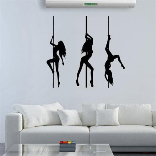 Pole Dancing Wallpaper Wall Stickers Sport Wall Decal Waterproof Revocable For Living Room Bedroom Vinyl Mural dw5059