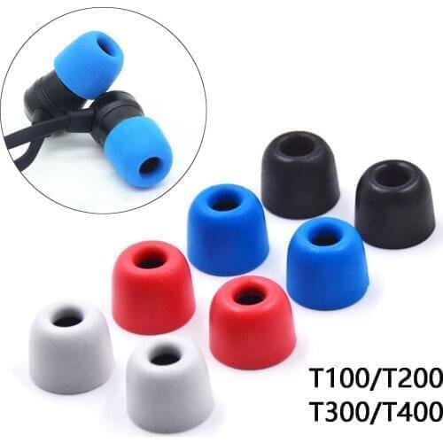 1Pair Memory Foam Earbuds Earmuffs T100 T200 T300 T400 Replacement Eartips Noise Isolation Eartips for In-Ear Earphone