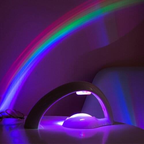 Wonderlife LED Colorful Rainbow Night Light Romantic Sky Rainbow Projection Lamp Bedroom Light Home Decoration Birthday Present