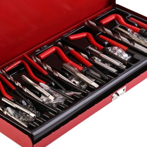 New Durable Thread Repair Tool Helicoil Rethread Repair Kit Set Garage Workshop Tool Professional Recoil Repair Tool