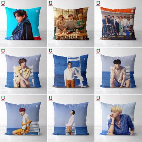 Kpop Cushion Kpop Pillowcase Butter Version 7 JK SUGA JINMIN JIN V Cushion Cover Square Poszewka 40x40CM 45x45CM