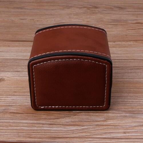 Luxury Faux Leather Watch Box With Pillow Package Case Bracelet Stand Holder New X7XB