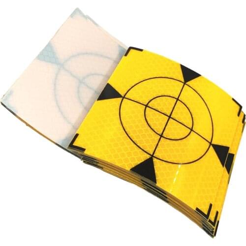 100pcs Brand new triangle yellow color reflector sheet size 100mm*100mm Reflective Tape Target 10cm survey Total Station 10*10