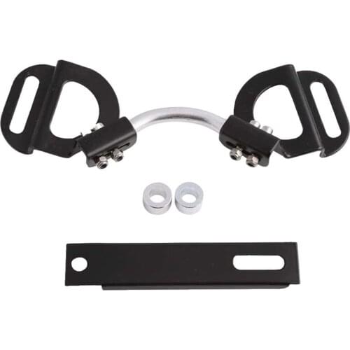 Universal Auto Car Truck Storage Battery Hold Down Bracket Clamp Aluminium - Black