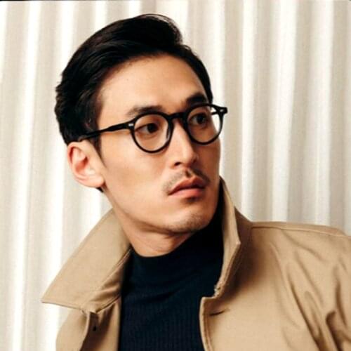 Vintage Optical Glasses Acetate Eyeglasses Reading glasses Women and Men Tortoise Eyewear MILTZEN Crystal clear round frame