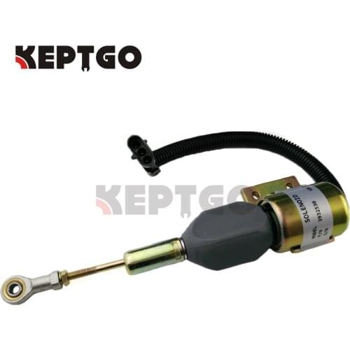 24V Shutoff Solenoid For Cummins 4BT/6BT Hyundai R220-5 SA-4756-24, SA-4891-24, 3932530