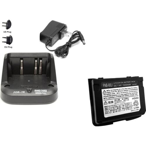 CD-15 CD-15A Dock Charger + FNB-58Li FNB-80Li 7.4V 1500mAh Li-ion Battery for Yaesu VX-5R VX-6R VX-7R VX-5E VX-7E VXA-710 Radio