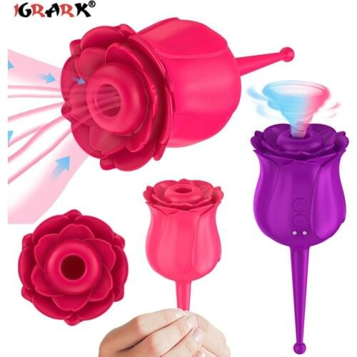 Rose Sucking Vibrator Sex Toys for Women Vagina Anal Clit Sucker Oral Nipple Blowjob Clitoris Stimulation Female Masturbation