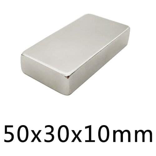 1/2/3/5/10PCS 50x30x10mm Big Powerful Quadrate Magnets Permanent Magnet N35 NdFeB Super Powerful Neodymium Magnetic 50*30*10mm