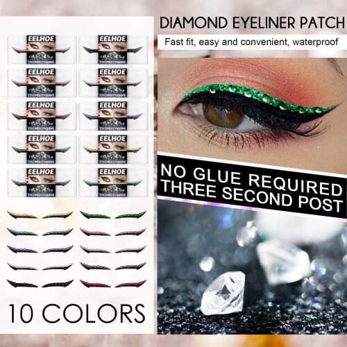 1 Pairs Reusable Eyeliner Stickers Eyelid Tape Diamond Self-adhesive Eye Line Strip Sticker Eye Makeup Tools Party Cosplay New