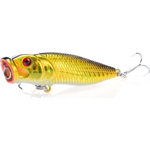 1pcs Quality Whopper Plopper 70mm 8.5g TopWater Popper Fishing Lure Hard Bait Wobblers Rotating Soft Tail Fishing Tackle