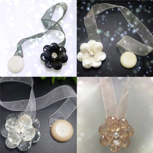 1Pcs Magnetic Tiebacks Curtains Window Decor Window Holder Magnet Flower Shape Home Accessories Portable Curtain Clips