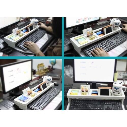1PC Modern Multifunctional Storage Box Desk Organizer Computer Keyboard Shelf Storage Rack MF 029
