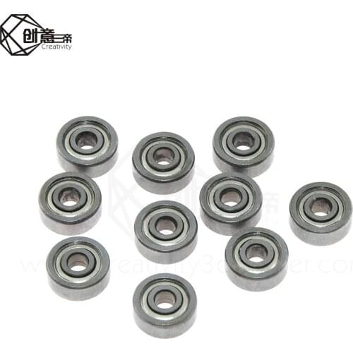 10Pcs/lot F623 ZZ Flange Bushing Ball Bearings F623ZZ 3*10*4mm pulley bearing guide wheel 3D printer parts part