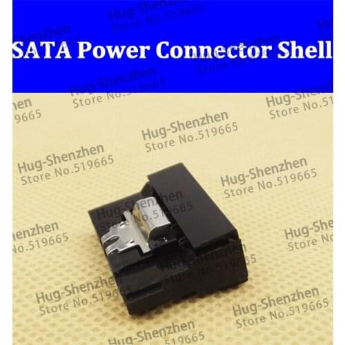 High quality 50 pcs Black SATA Pierce SATA Power Supply Terminal Connector shell with Buckle