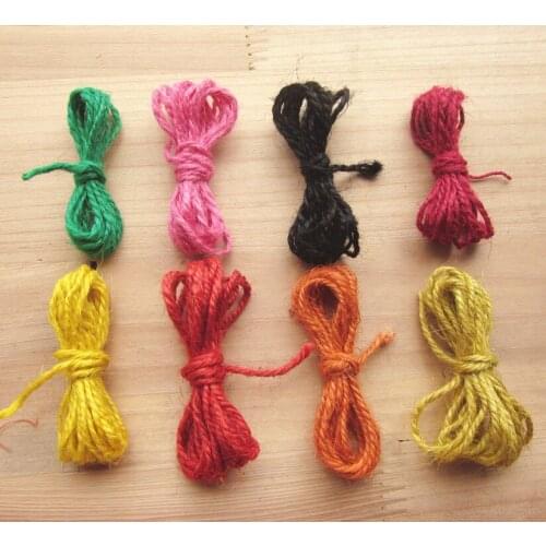 8 colors 1mmx200m colored hemp rope DIY accessory photo wall string hang tag zakka rope decorative free shipping