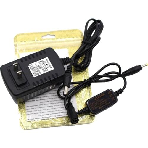 12V Power Adapter+Step-down cable for Lumix DMW-DCC8 DCC11 DCC12 DCC15 DMW-BLD10 BMB9 BLF19 BLC12 BLH7 BLG10 dummy battery
