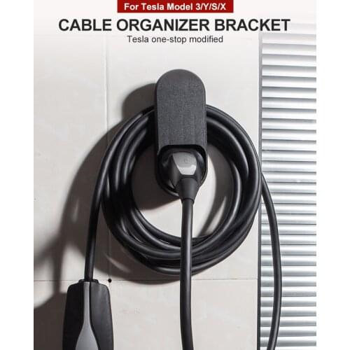 Model3 Car Charging Cable Organizer For Tesla Model 3 2021 Accessories Wall Mount Connector Bracket Charger Holder Model Y X S