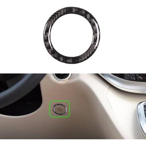 Car Styling Real Carbon Fiber Interior Door Speaker Ring Cover Protective Trim For Mercedes Benz V-Class V250 V260 2015-2020