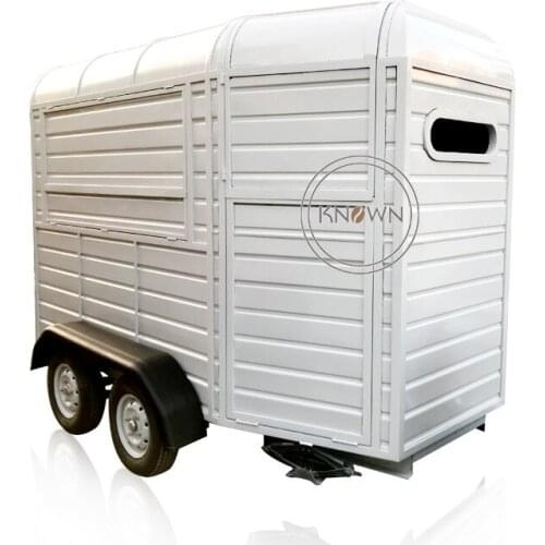 White Color Concession Ice Cream Trailer Mobile Fast Food Cart Pizza Vending Kiosk Vintage Truck for Sale