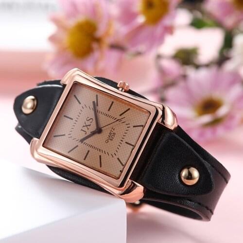 Brand square watch Women Bracelet Watches Contracted Leather Crystal WristWatches Women Dress Ladies Quartz Clock Dropshiping