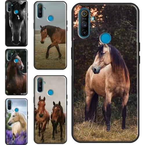 Horse Animal Cover For OnePlus 9R 8T Nord 7 8 9 Pro Case For Realme 8 Pro 6 7 Q3 C3 C11 C21 C15 GT Neo