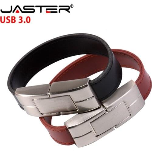 JASTER usb3.0 new style Brown/Black Leather Model 4GB 8GB 16GB 32GB 64GB memory flash stick pen drive a good gift free shipping