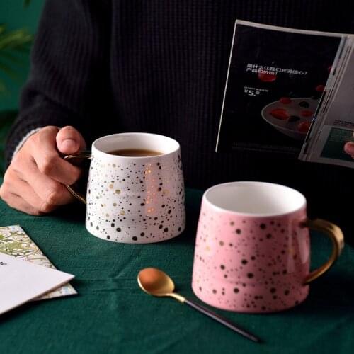 Ceramic Coffee Mug Milk Cup Drinkware Starry Sky Pattern Teacup Simple and Creative Mugs Akuhome WF