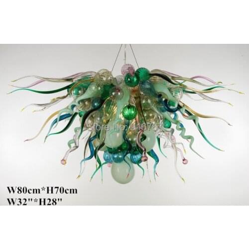 Classic Design Brand New Green Glass Art Lighting Best Led Ceiling Lamp for Home Lighting