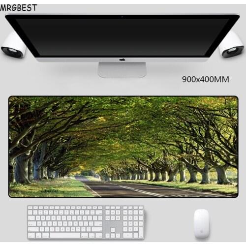 MRGBEST Mousepad XXL Green Trees Rectangle Pads Anti-slip Comfortable Rubber Laptop Notebook Desk Mats for LOL DOTA CSGO Player