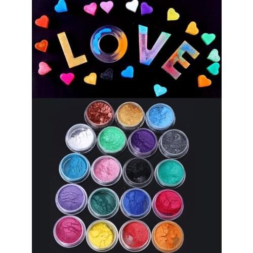 Nail Polish Mica Nail Glitter Pearl Powder Dye Soap Pigment Coloring Pigment Crystal Clay Silt Mica Shine Decoration Play Toys