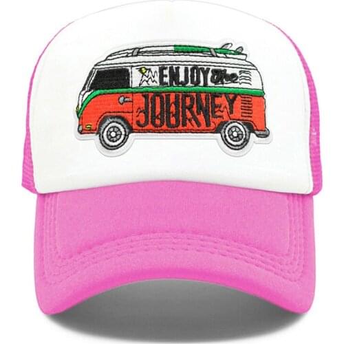 Summer Fashion Hollow Out Breathable Man Baseball Cap Adjustable Sun Protection Car Pattern Big Brim Cap