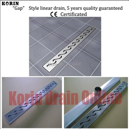 600mm "Wave" Style Stainless Steel 304 Linear Shower Drain, Vertical Drain, Floor Waste, Long floor drain, Shower channel