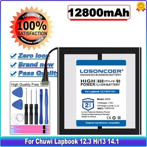 LOSONCOER CWI534 12800mAh Battery For Chuwi Lapbook 12.3 Hi13 14.1 Battery Tablet PC With 7-wire plug Batteries