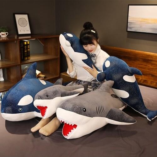 Cute Huge Size Soft Toy Plush Shark Stuffed Toys Plush Toys Sleeping Cute Pillow Cushion Stuffed Animal Gift For Children