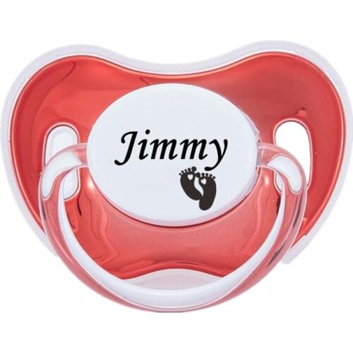 MIYOCAR custom any name unique color bling Metallic pacifier dummy BPA free unique gift for new born baby shower