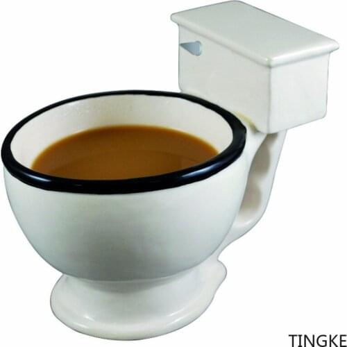 New Creative Mug Funny Toilet Cup Tricky Personalized Poop Ceramic Water Cup with Handle Coffee Milk Ice Cream Cup Fun Cup Gift