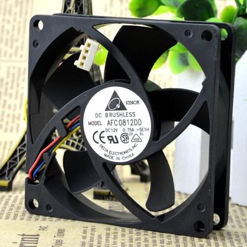 New FOR Delta 80208CM 12V0.75A Double Ball PWM Automatic Speed Control Cooling Fan AFC0812DD
