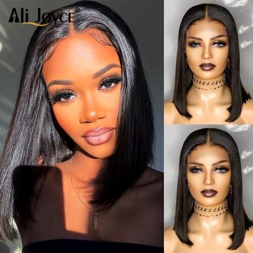 Straight Bob Human Hair Wigs 13X4 Lace Front Bob Wigs Straight Short Bob Wig Brazilian Human Hair Wigs For Black Women Remy Hair