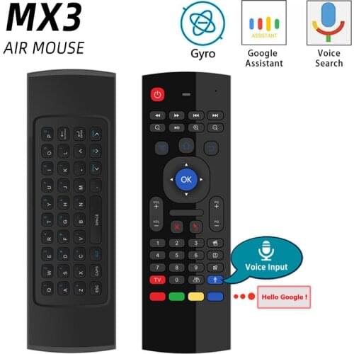 MX3 MX3-L Backlit Air Mouse Universal Smart Voice Remote Control 2.4G RF Wireless Keyboard for Android tv box H96 Max X96 mini
