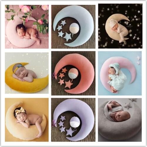 Dvotinst Newborn Photography Props for Baby Creative Props Posing Moon Stars Bonnet Hat Studio Shoots Accessories Photo Props