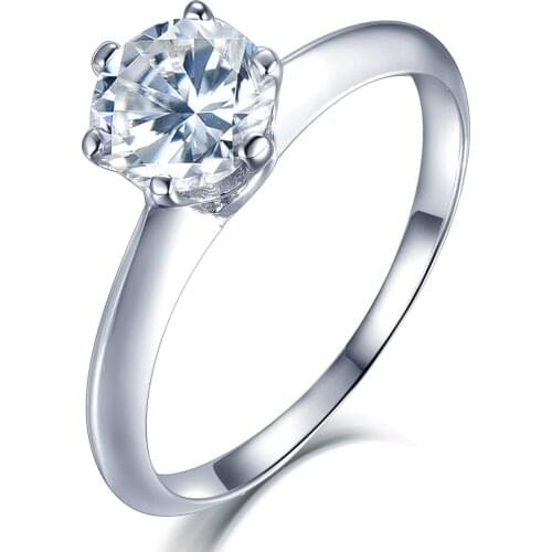 Luxury Women Ring 100% 925 Sterling Silver Ring Noble Moissanite Wedding Rings Jewelry Accessories Gift For Girl Lady Party