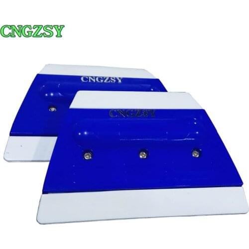 Blue & White Rubber Squeegee Block Double Side Trapezoid ABS 12.5*7.5*8.5cm Film Stickers Decals Vinyl Advertising Scraper 2A21
