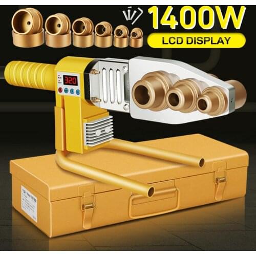 Pipe Welding Machine 1400W/1000W/800W Pipe Soldering Iron Plastic Welding PP/PPR/PB/PE Tube Heating Hot Melt Tool 63/23 Types