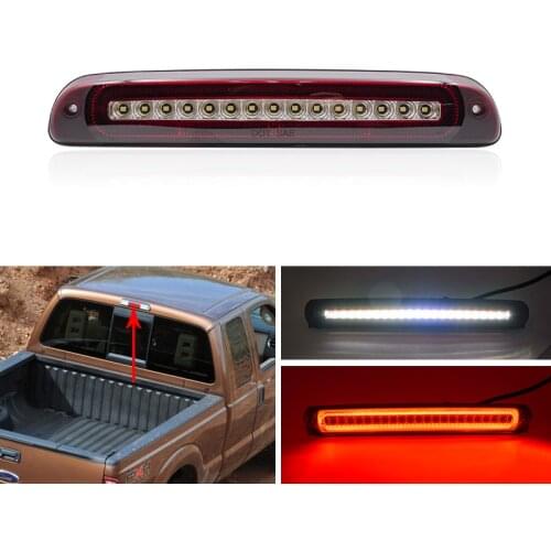 1x Led High-Mount Third 3rd Brake Light White Roof Cargo For Ford F-250 F-350 F-450 F-550 Super Duty Ranger For Mazda B2300