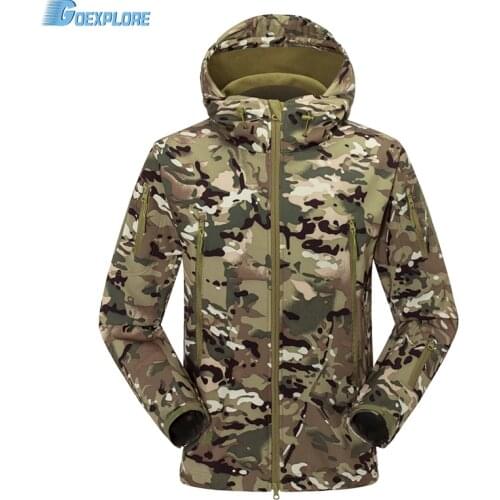 Military Outdoor Tactical Jackets Waterproof Windbreaker Raincoat Hunting Clothes Army Camouflage softshell coat for men