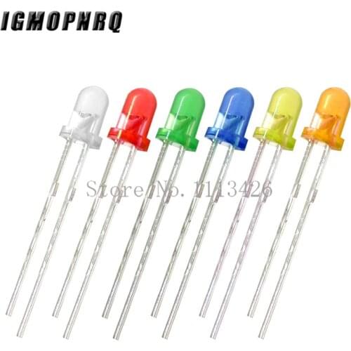 120pcs 6color X 20pcs 5mm LED Light Assorted Kit DIY LEDs Set White Yellow Red Green Blue Orange