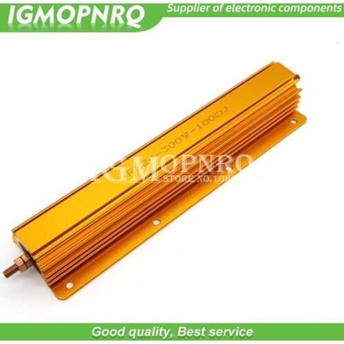 1PCS 300W Aluminum Power Metal Shell Case Wirewound Resistor 0.1R ~ 100R 0.1 0.5 1 2 2.5 3 4 5 6 8 10 20 50 100 ohm