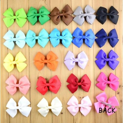 110 pcs/lot , Ribbon Bows WITH CLIP 22Color Hair DIY Accessories Head Bows Pins