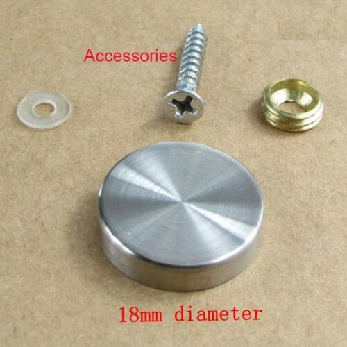20pcs 18mm Diameter Stainless Steel Standoff Screw Cover Decorative Screws Caps Satin Brushed Free Shipping